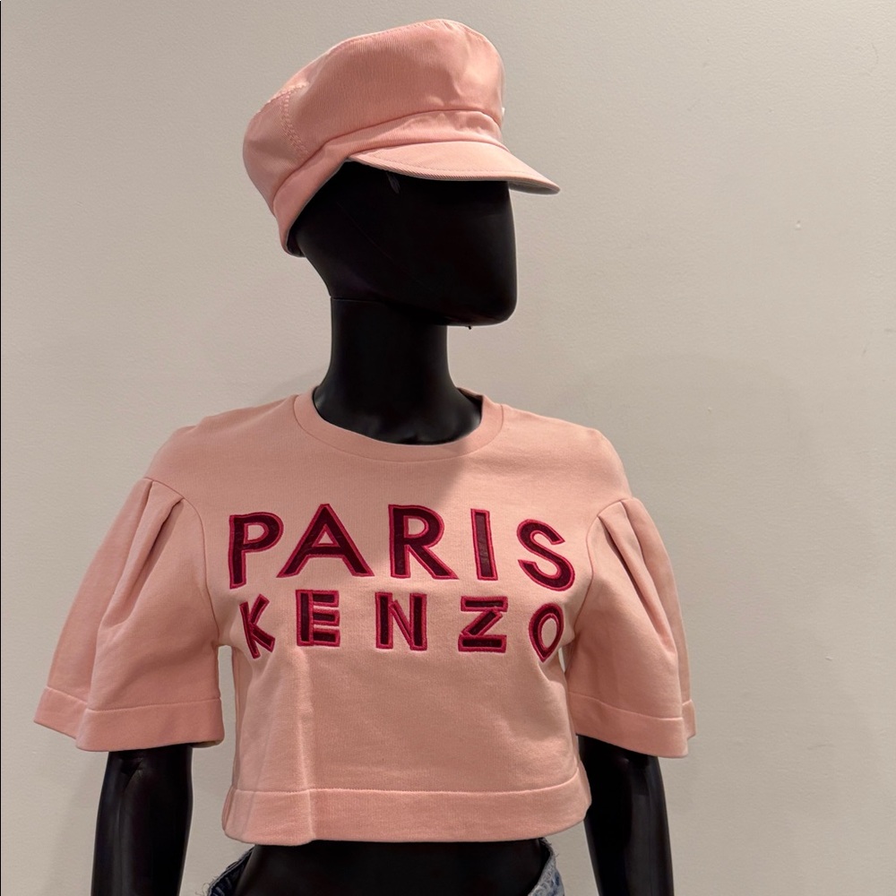 ✨ KENZO Paris Logo Cropped Sweatshirt Top – Size S – New